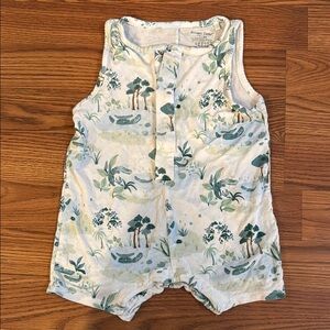 Angel Dear Alligator Bamboo Shortie Romper, 12-18 Months